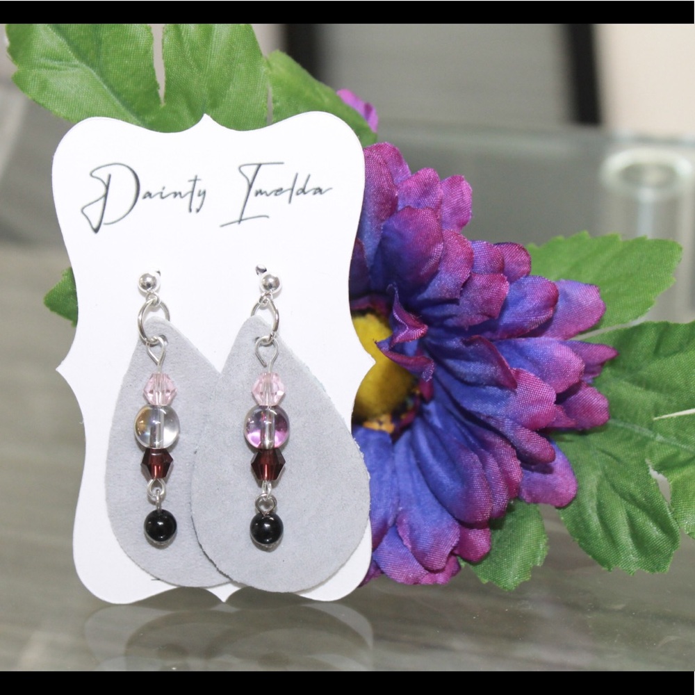 Gray earrings
